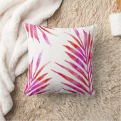 レッドピンクパームフロント クッション (ブランケット)