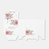 レッドピンクピーニー金ゴールドリーフグリーン誕生日 フェイバーボックス (折り畳みなし)