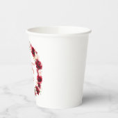 レッドピンクフローラパーソナライズされたキンセアニェラ 紙コップ (左)