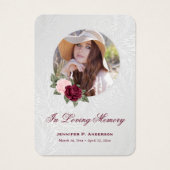 レッドピンクフローラ追悼式祈りの言葉カード (正面)