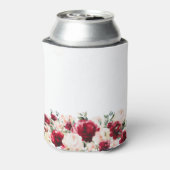レッドピンクフローラ19誕生日 パーソナライズされた 缶クーラー (缶裏面)