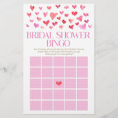 レッドピンクブライダルシャワーブライダルシャワーゲーム 便箋 (正面)