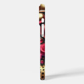 レッドピンクブラック金ゴールドバレンタインハート Case-Mate iPhoneケース (裏面 / 左)