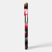 レッドピンクブラック金ゴールドバレンタインハート Case-Mate iPhoneケース (裏面 / 左)