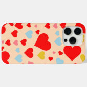 レッドピンクブルーカラフルキュートシンプルハートY2Kパテ Case-Mate iPhoneケース (裏面 (横))