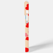 レッドピンクブルーカラフルキュートシンプルハートY2Kパテ Case-Mate iPhoneケース (裏面 / 左)