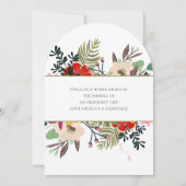 レッドピンクブルーグリーンフローラシダタイポグラフィ 招待状 (裏面)