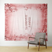 レッドピンクホリディバックグラウンド タペストリー (インサイチュ(横))