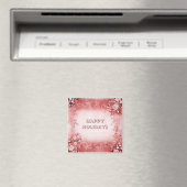 レッドピンクホリデークリスマスマグネット マグネット (インサイチュ (食洗機))