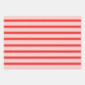 レッドピンクホワイトホリーベリーミストレトークリスマス ラッピングペーパーシート (正面2)