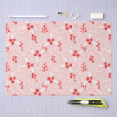 レッドピンクホワイトホリーベリーミストレトークリスマス 薄葉紙 (クラフト)