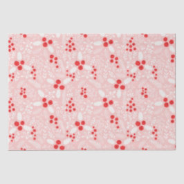 レッドピンクホワイトホリーベリーミストレトークリスマス 薄葉紙