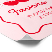 レッドピンクボウさくらんぼベビーシャワー特典 ポスター (角)