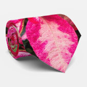 レッドピンクポインセティアクリスマス花の写真 ネクタイ (ロール)