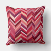 レッドピンクマウブシェブロン クッション (裏面)