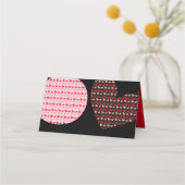 レッドピンクミニハートプレイスカード プレイスカード (裏面)