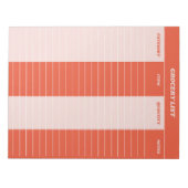 レッドピンクレトロ食料品店メモ帳 ノートパッド (正面)