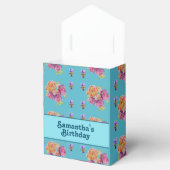 レッドピンクローズシャビーシックティール(緑がかった色)アクアフローラの好意 フェイバーボックス (オープン)