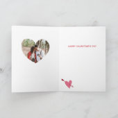 レッドピンク私たちの物は愛物バレンタインデー シーズンカード (内部)