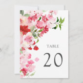 レッドピンク結婚フローラのテーブル番号 (正面)