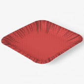 レッドピンホイール紙プレート ペーパープレート (傾斜あり)