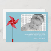 レッドピンホイール誕生 案内状 (正面/裏面)