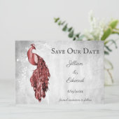 レッドピーコックセーブ・ザ・デート案内 案内状 (スタンド正面)