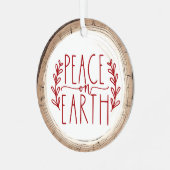 レッドピースオンアースホリデイオーナメント メタルオーナメント (正面左)