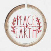 レッドピースオンアースホリデイオーナメント メタルオーナメント (正面)