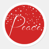 レッドピースホリデークリスマス ラウンドシール (正面)