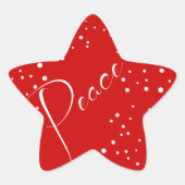 レッドピースホリデークリスマス 星シール (正面)