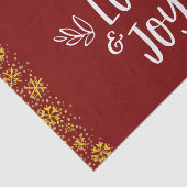 レッドピースラブジョイ引用文タイポグラフィ金ゴールドスノーフレーク 薄葉紙 (詳細)