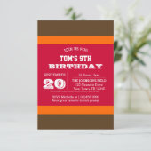 レッドピーターオレンジチーム誕生日招待状 招待状 (スタンド正面)