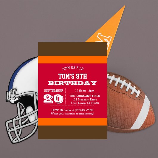 レッドピーターオレンジチーム誕生日招待状 招待状