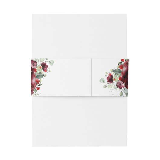 レッドピーニーエピファニー結婚式招待状スイート 招待状ベリーバンド (裏面例)