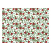 レッドピーニーバラ結婚フローラ テーブルクロス (正面(横))