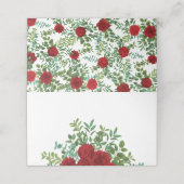 レッドピーニー&バラ結婚フローラ プレイスカード (外部開封)