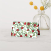 レッドピーニー&バラ結婚フローラ プレイスカード (裏面)