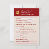 レッドピ中国のック結婚スのパスポート 出欠カード (正面)