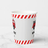 レッドファイアトラック誕生日 紙コップ (右)