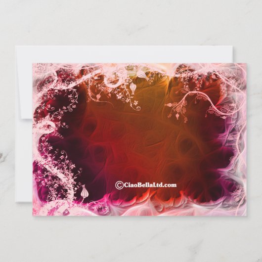 レッドファイアフローラバチェロレッテ招待状 招待状 (裏面)