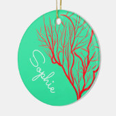 レッドファイアーコーラル海テーマアート名 セラミックオーナメント (左)