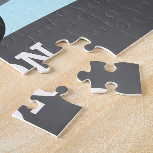 レッドファイアートラックパーソナライズされたパズル ジグソーパズル (側面)