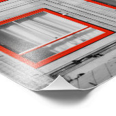 レッドファサードZuidoostバルコニー建物写真 フォトプリント (角)