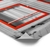 レッドファサードZuidoostバルコニー建物写真 ポスター (角)