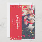 レッドファミリーフォトクリスマスカード シーズンカード (正面)