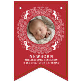 レッドファーストRodeoフォトバナー – 西カウボーイ1st バンティングフラッグ (第2の旗)