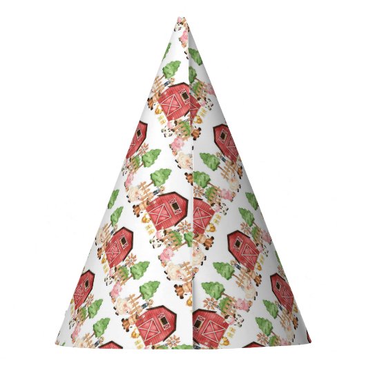 レッドファームアニマルバースデーパーティー パーティーハット (裏面)