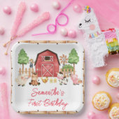 レッドファームアニマルバースデーパーティー ペーパープレート (パーティー)