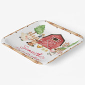 レッドファームアニマルバースデーパーティー ペーパープレート (傾斜あり)